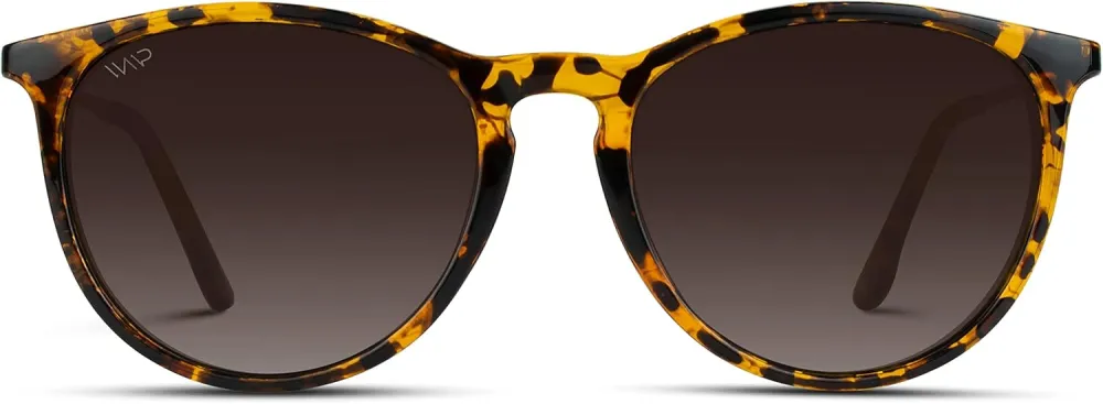 WearMe Pro Women's Round Sunglasses with Polarized UV Protection, Trendy Retro Designer Style