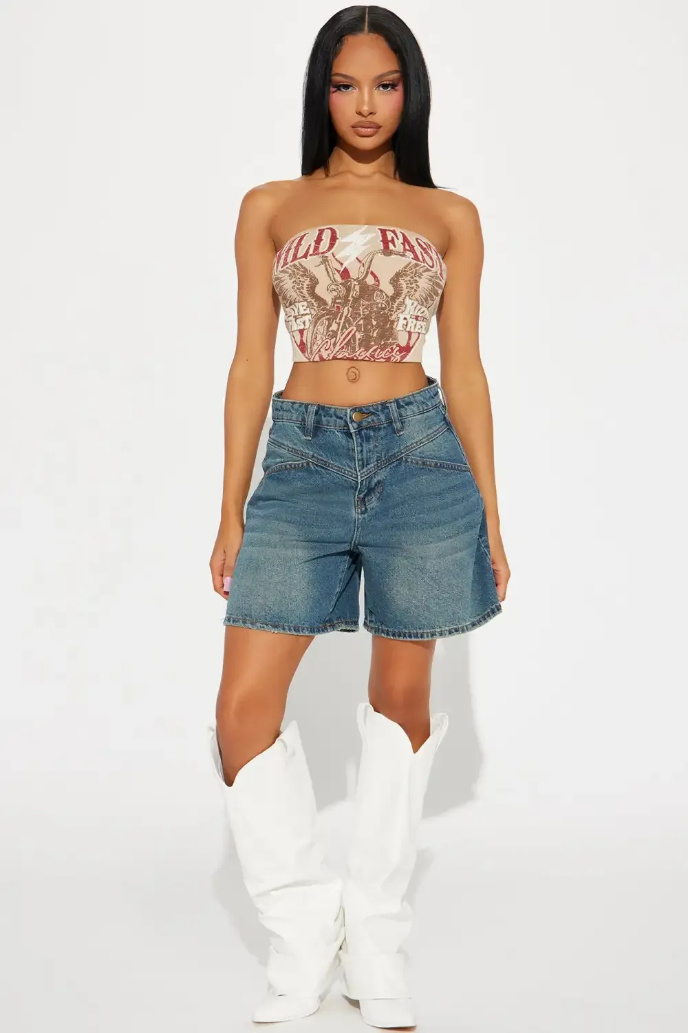 So Iconic Tinted Denim Shorts - Medium Wash