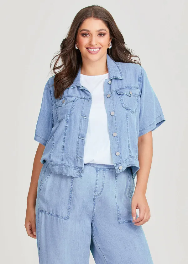 Chambray Short Sleeve Jacket