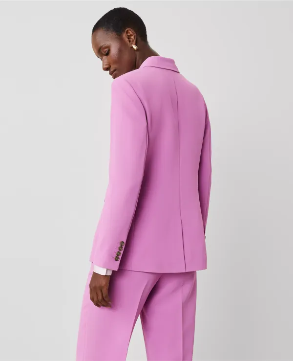 The Two-Button Blazer in Fluid Crepe
