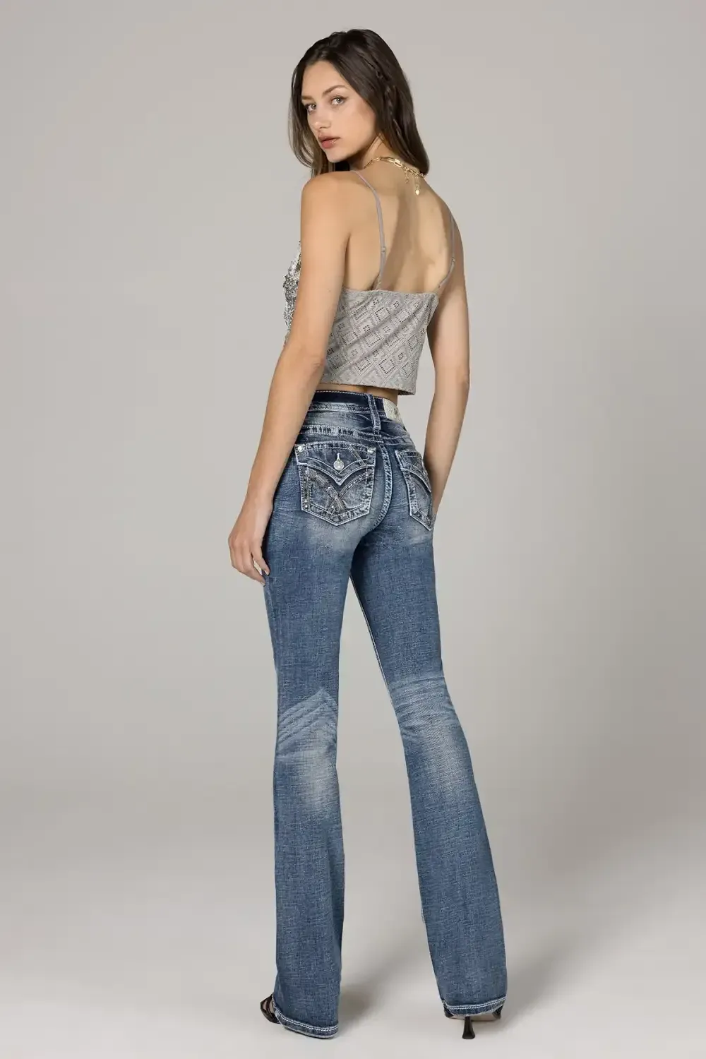 Sequin Road Bootcut Jeans