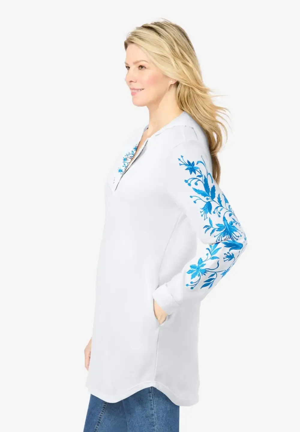 Embroidered Hoodie Sweatshirt