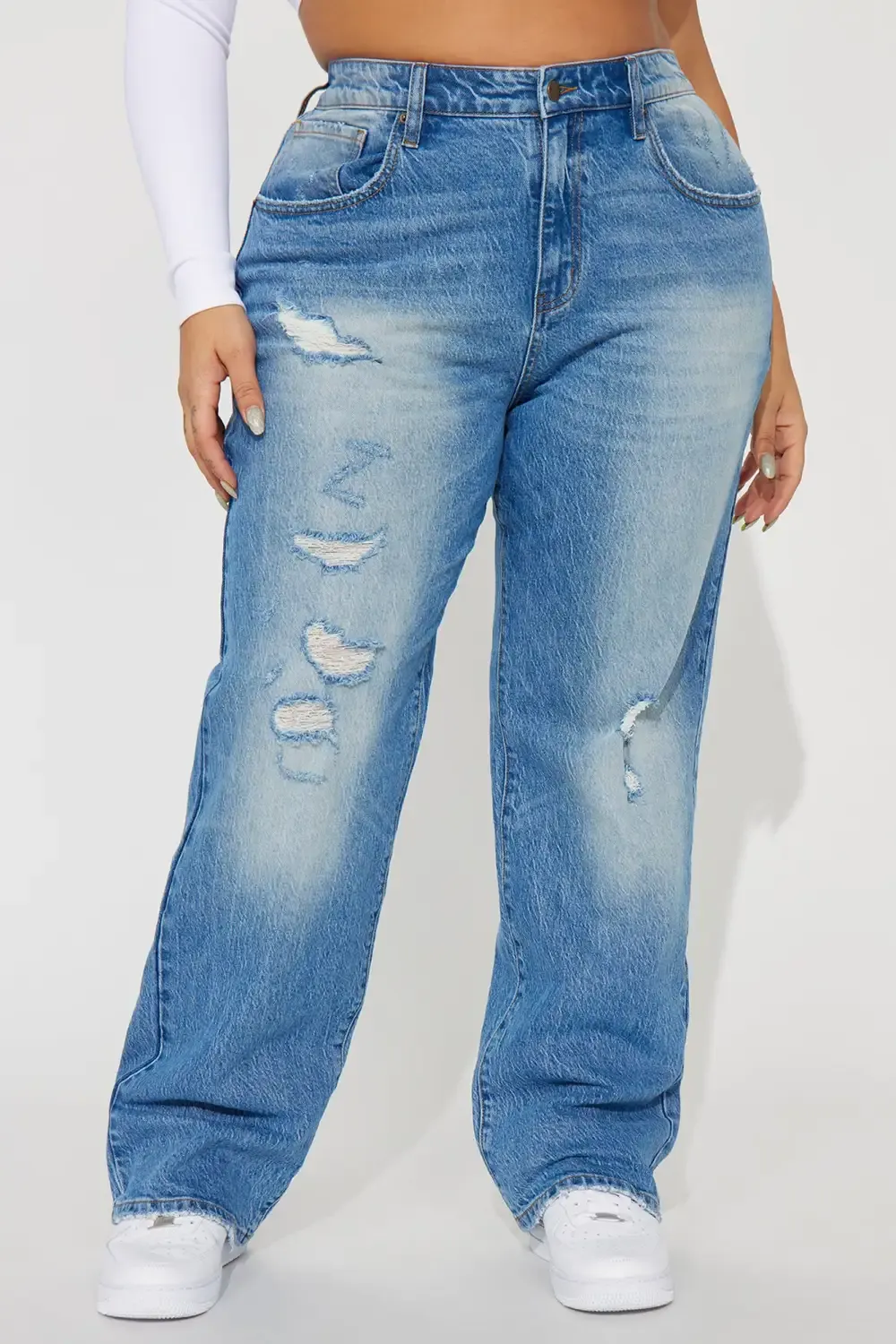 Got Game Straight Leg Jeans - Medium Wash