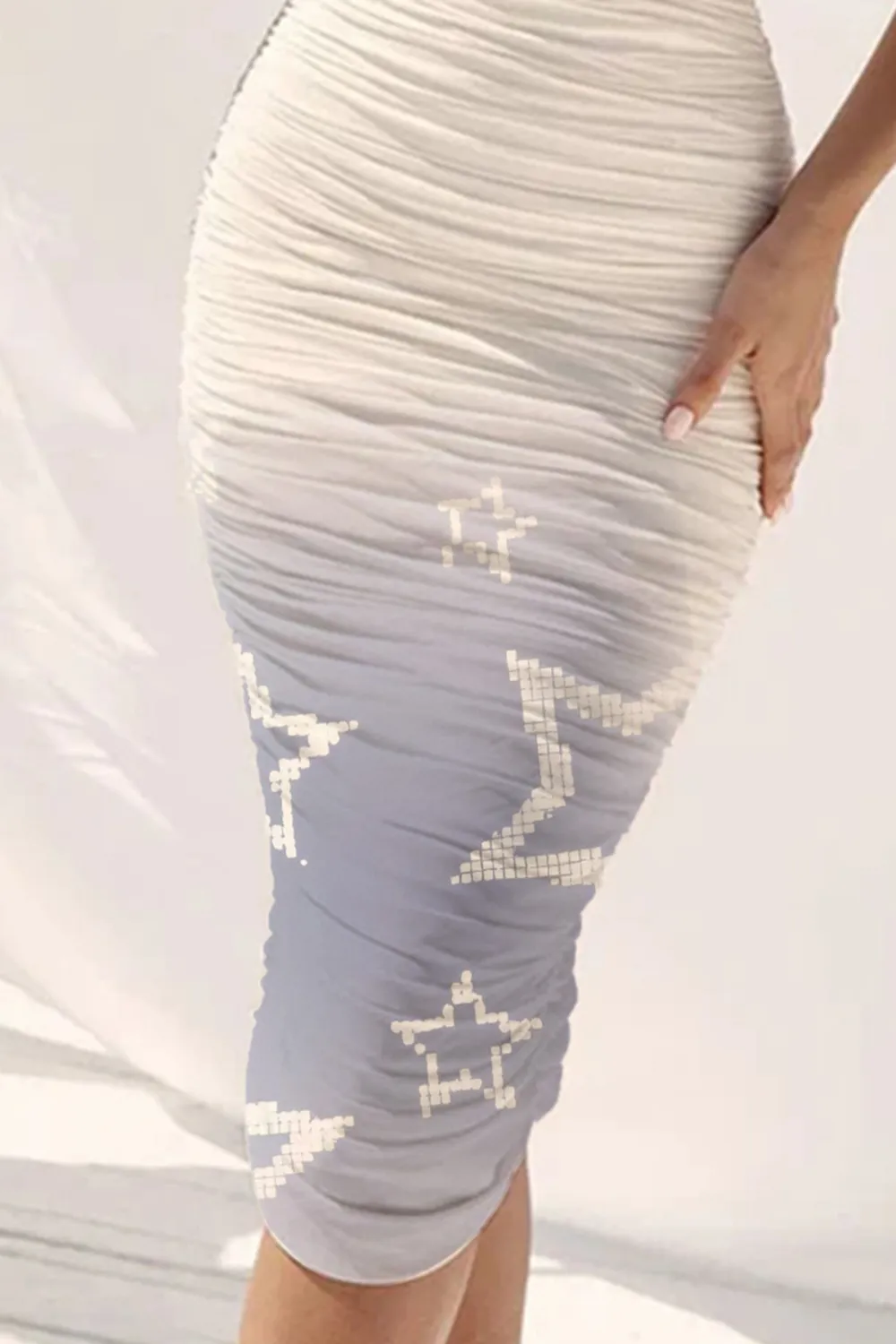 Off Shoulder Ruched Bodycon Cocktail Party Dress - White