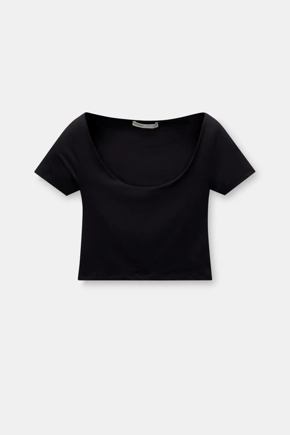 Cropped polyamide T-shirt