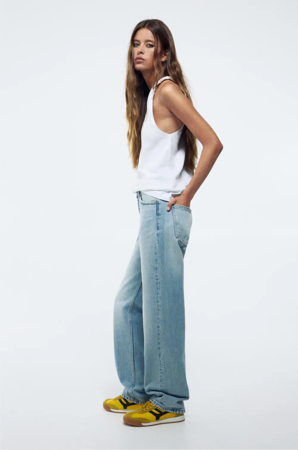 Jeans rectos tiro medio