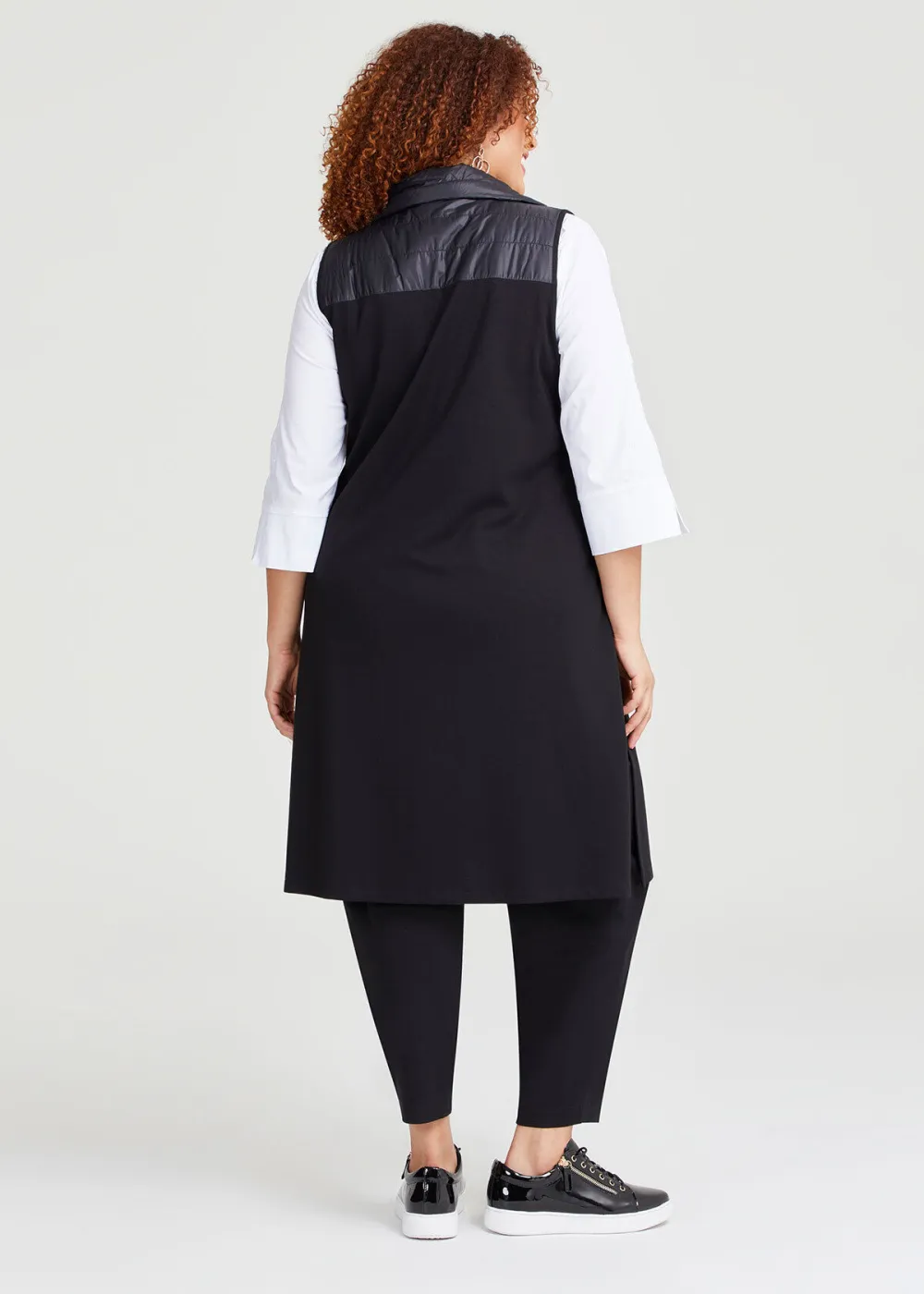 Longline Zip Ponte Bamboo Vest