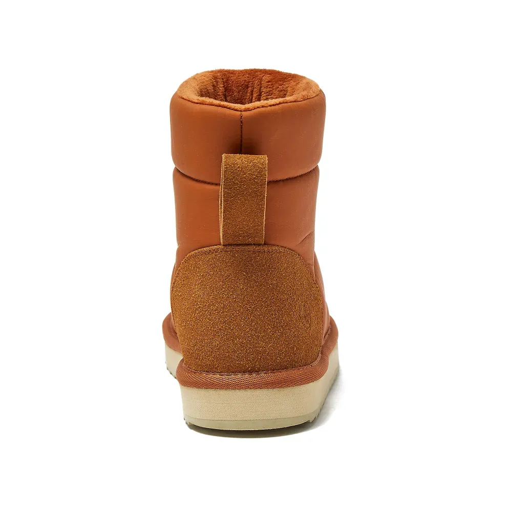 Women's Faux Fur Lined Puffer Boot Slipers