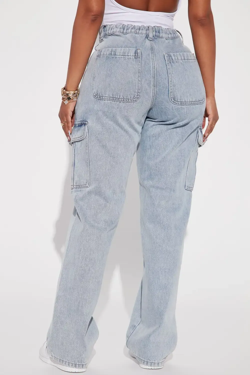 Plenty Good 90's Cargo Jeans - Light Wash