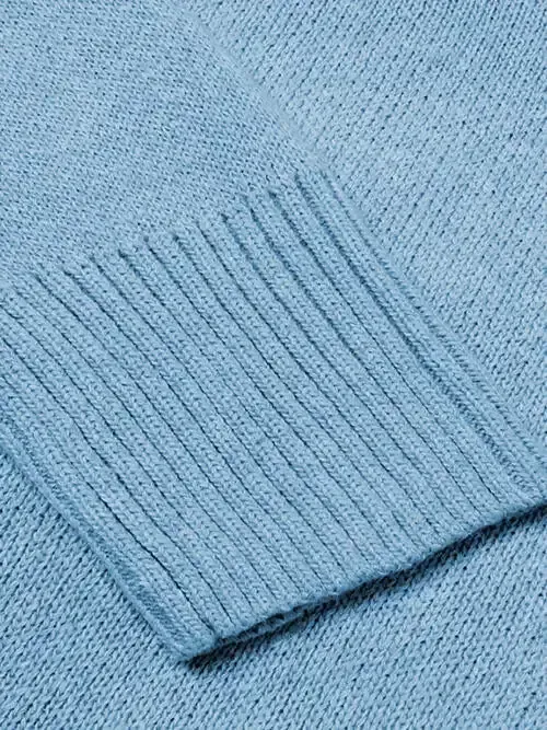 V-Neck Long Sleeve Knit Top Sweater AC