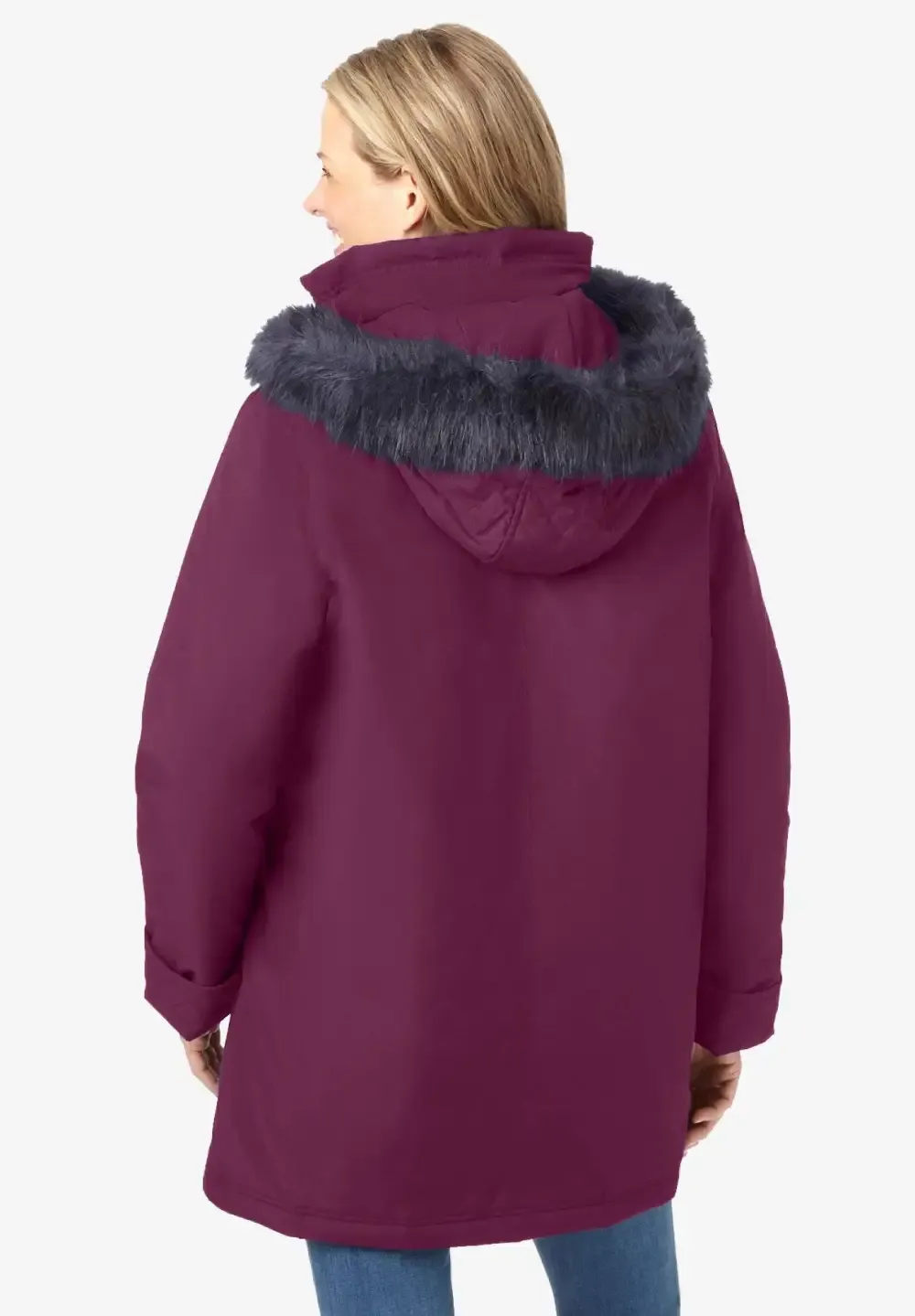 Faux Fur Down Parka Coat