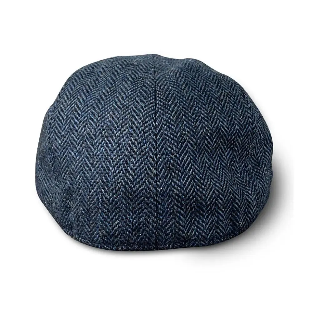 The Peaky Boston Scally Cap - Patriot Blue Herringbone