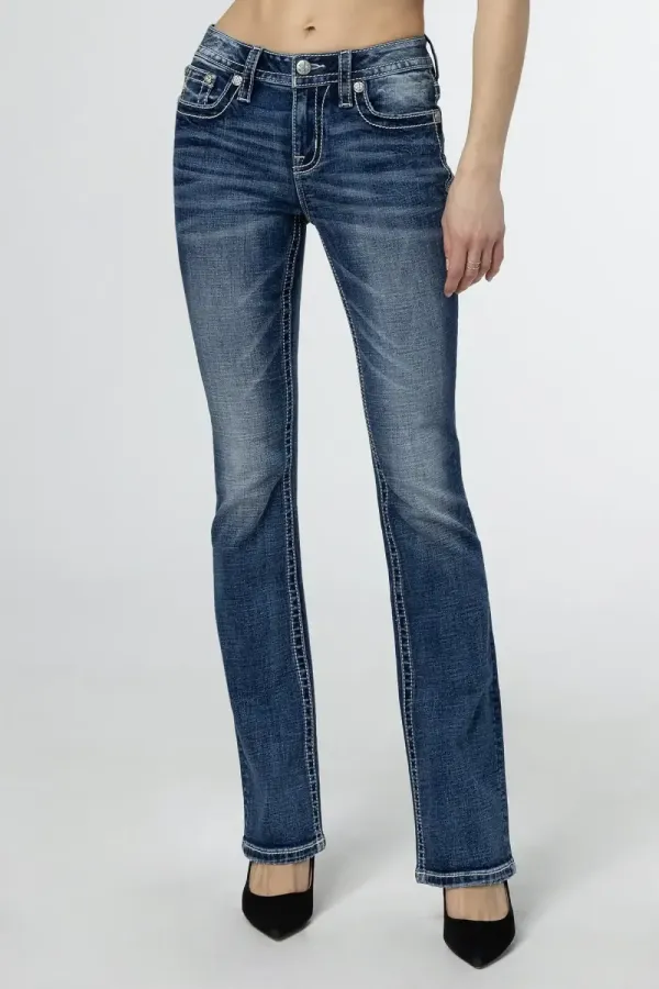 Pink Floral Dream Bootcut Jeans
