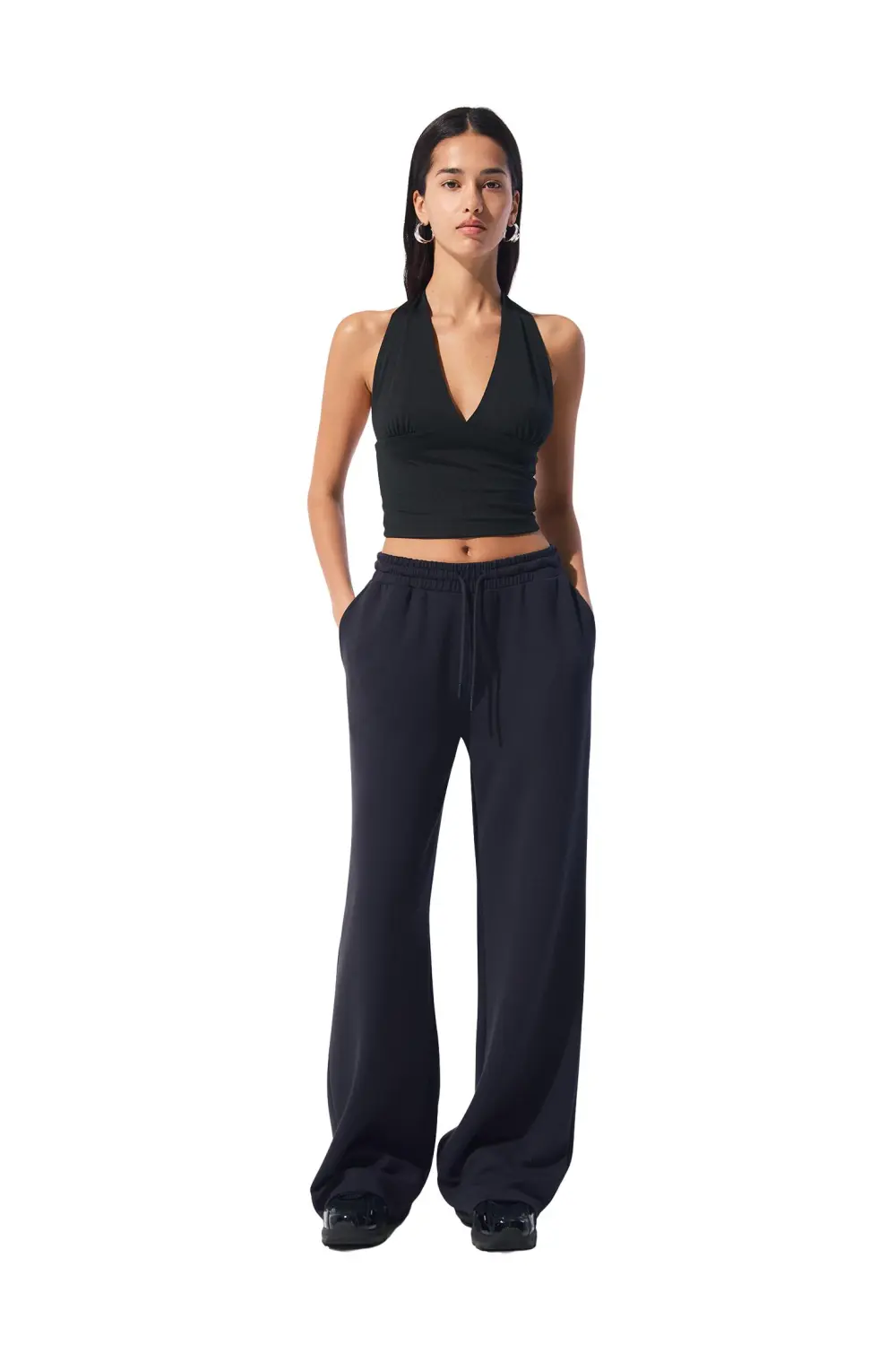 Open-back halter top