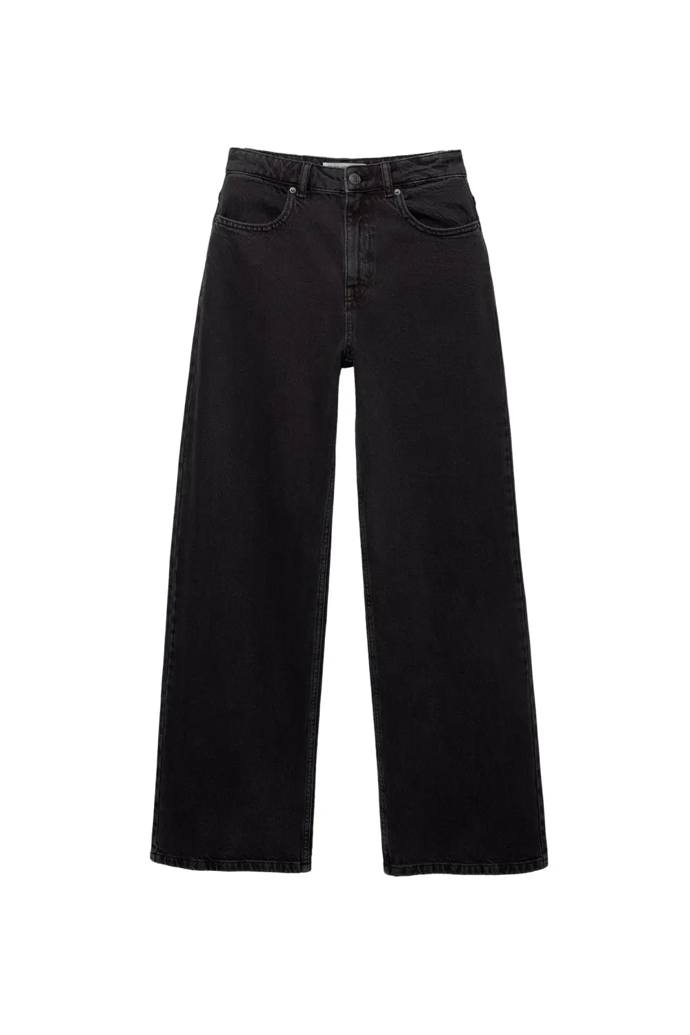 Jeans wide leg tiro alto
