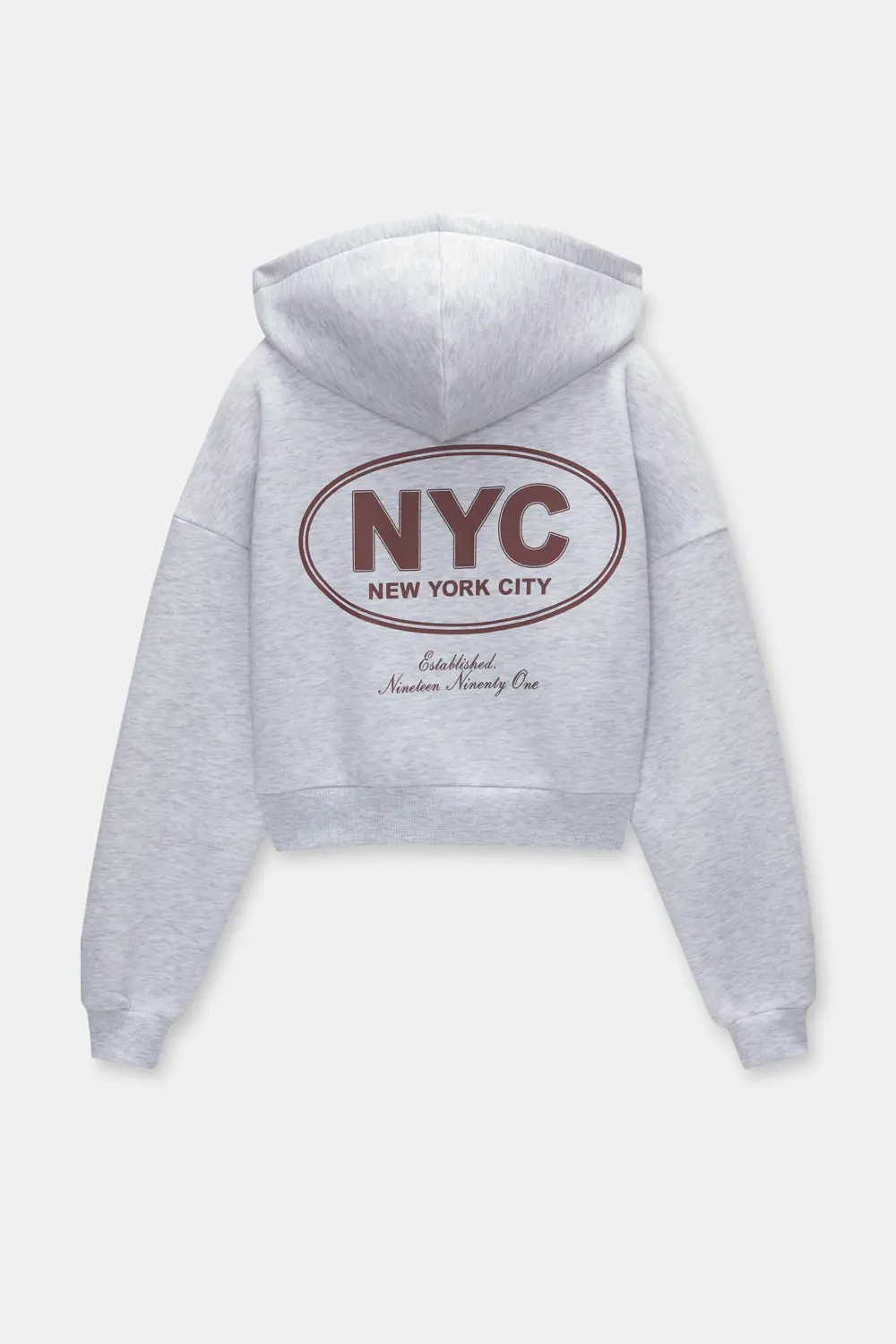 Sudadera cropped cremallera
