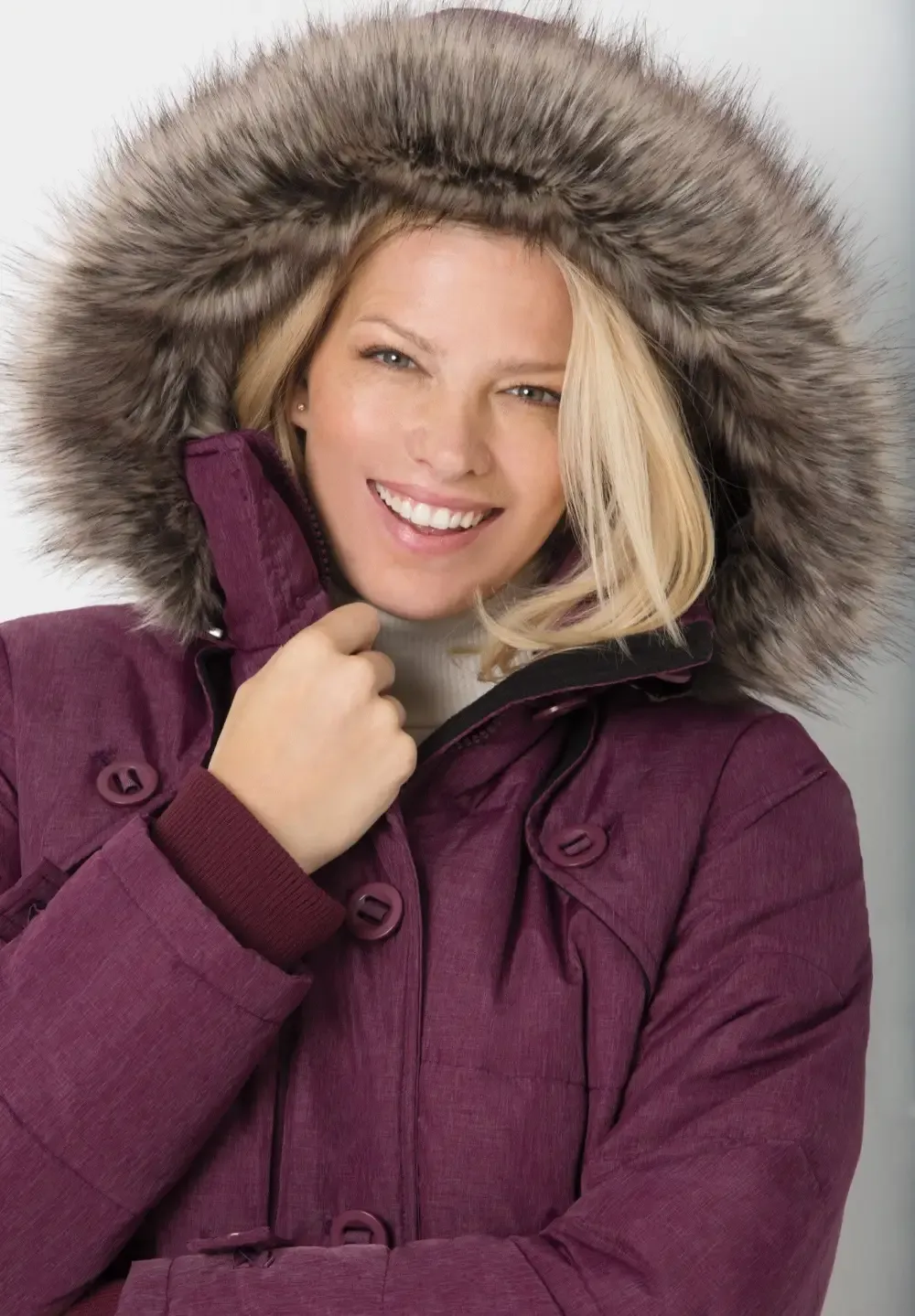 Heathered Down Puffer Coat