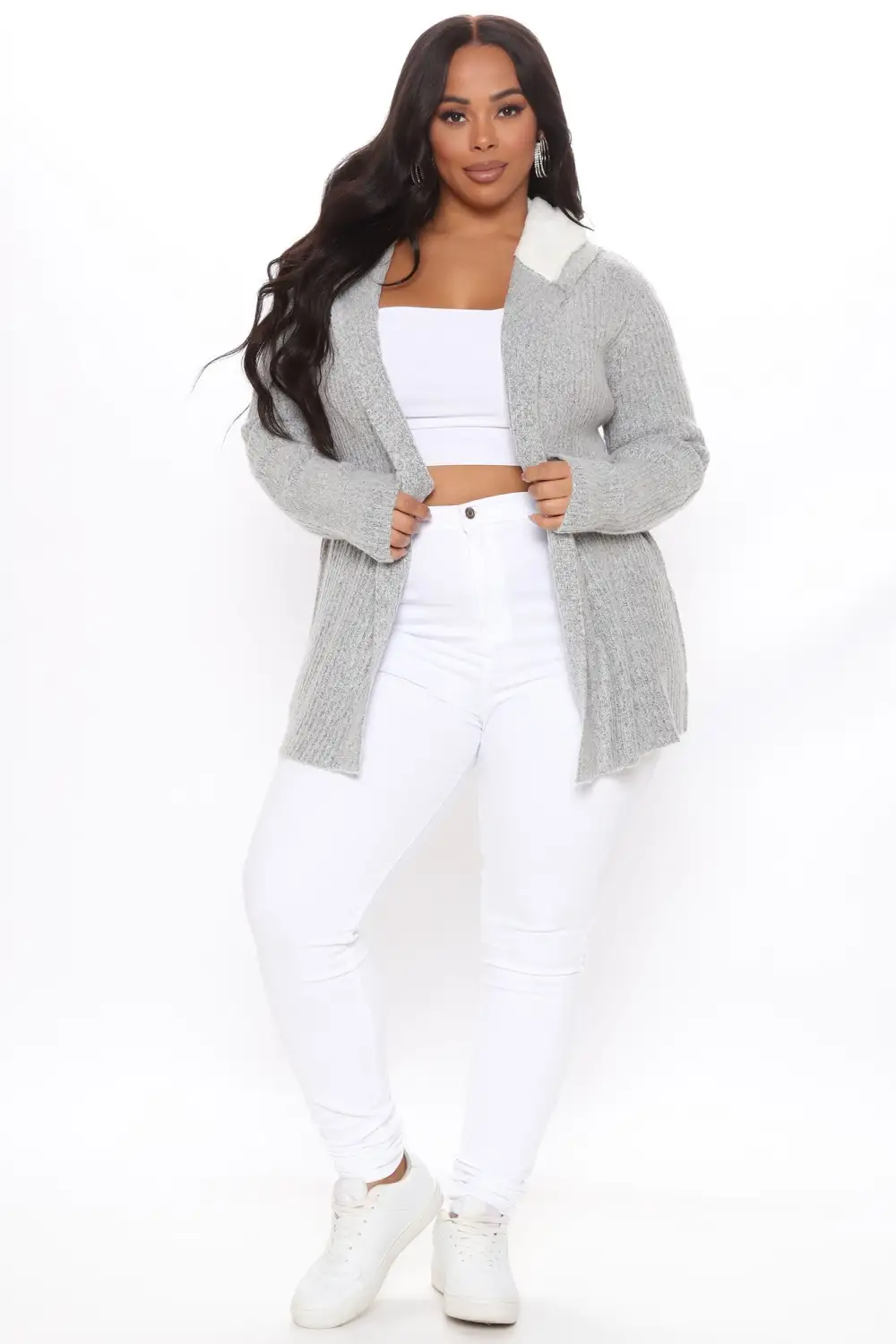 Far Gone Hooded Cardigan - Grey