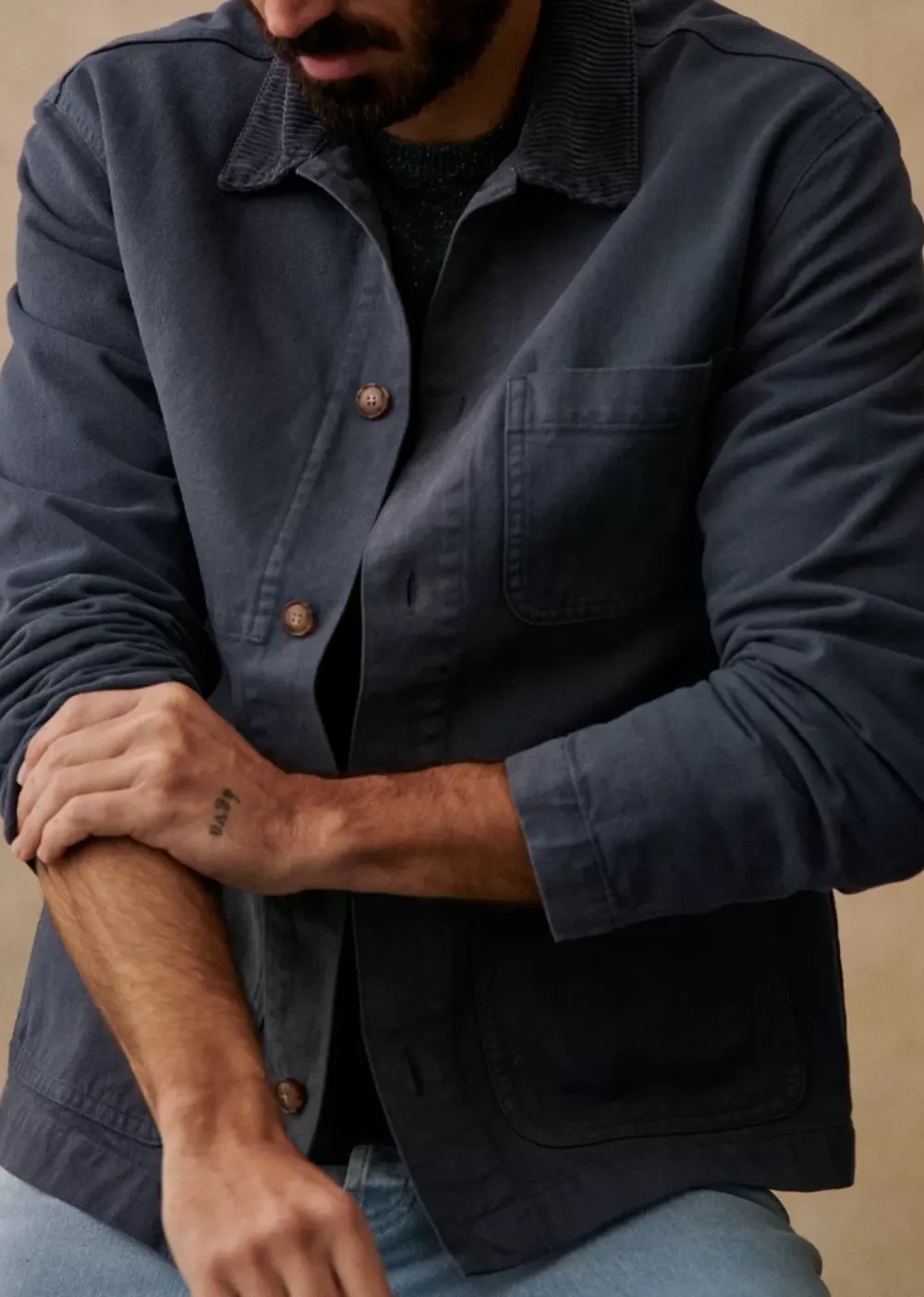 Casual Style Buttoned Fastening Jacket
