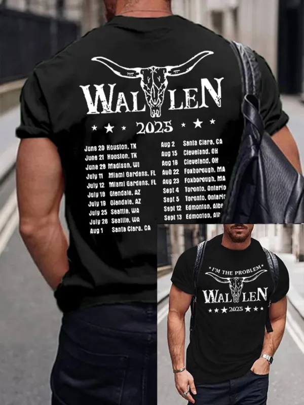 Wallen 2025 Double-Sided Printed Short-Sleeved T-Shirt
