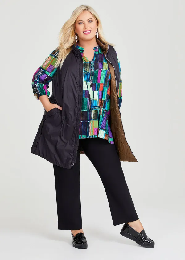 Longline Reversible Puffer Vest