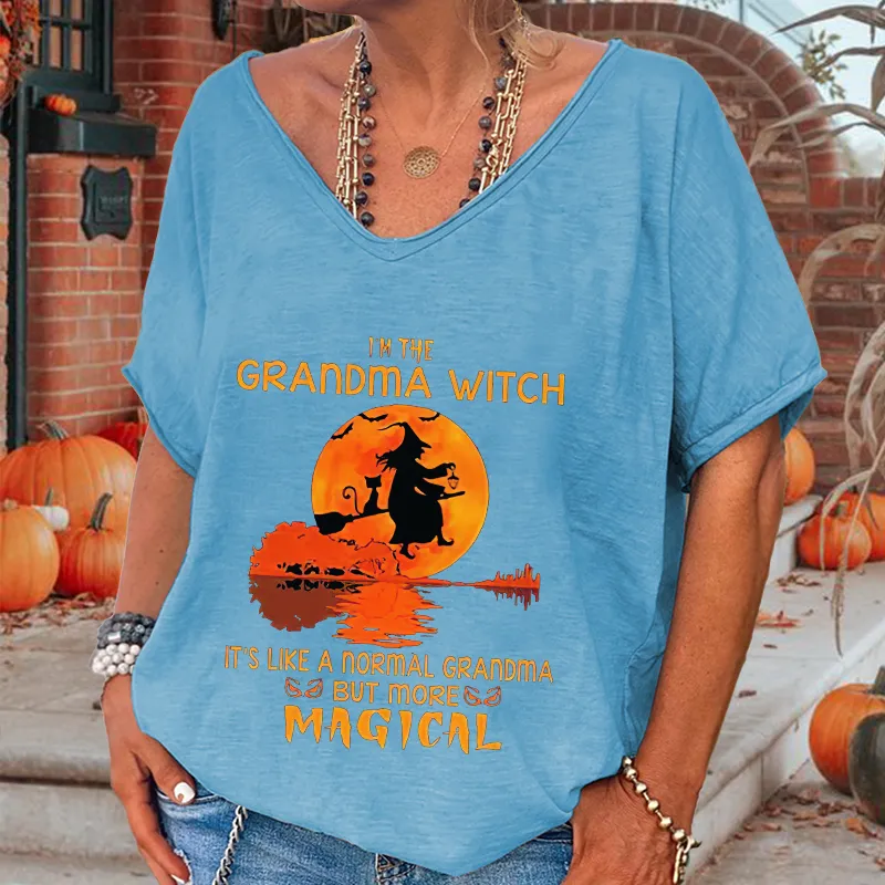 I'm The Grandma Witch Printed T-shirt