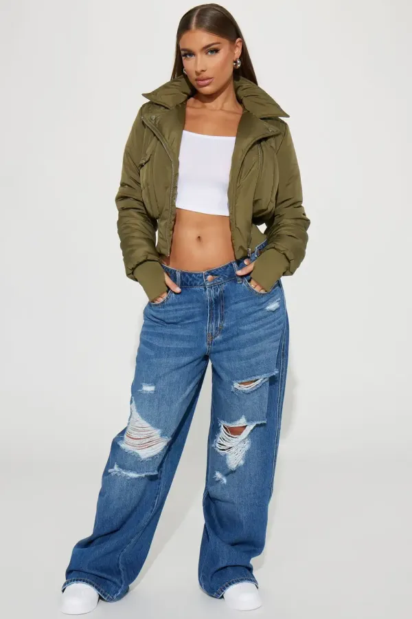 Sydney Street Puffer Jacket - Olive