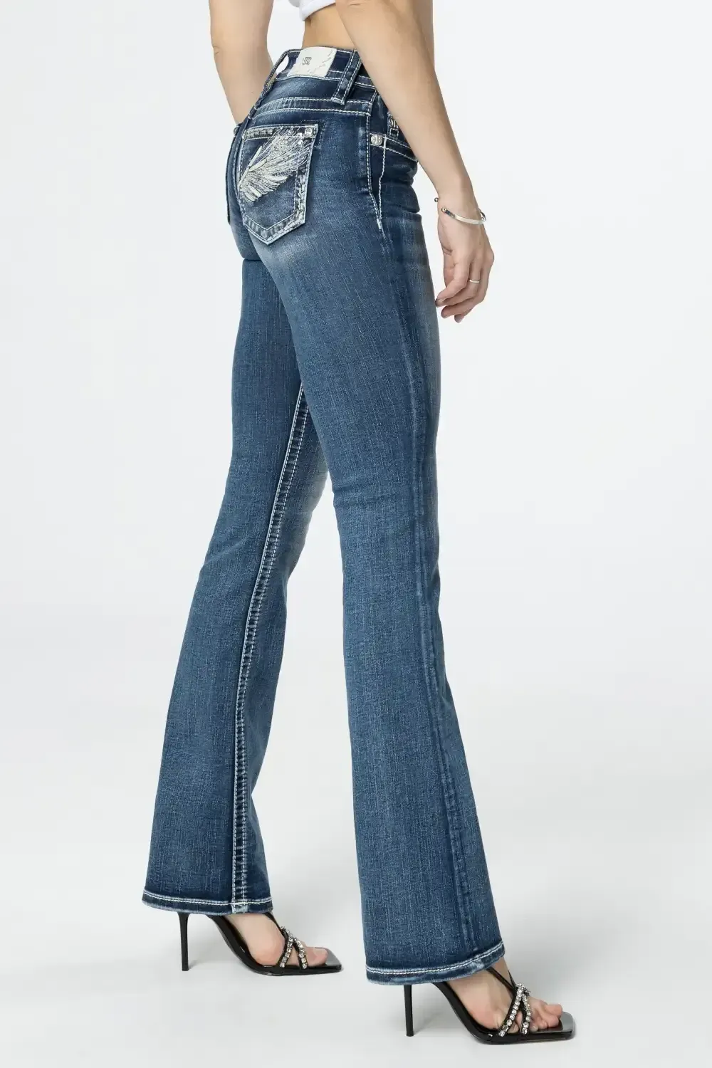 Angelic Split Wings Bootcut Jeans