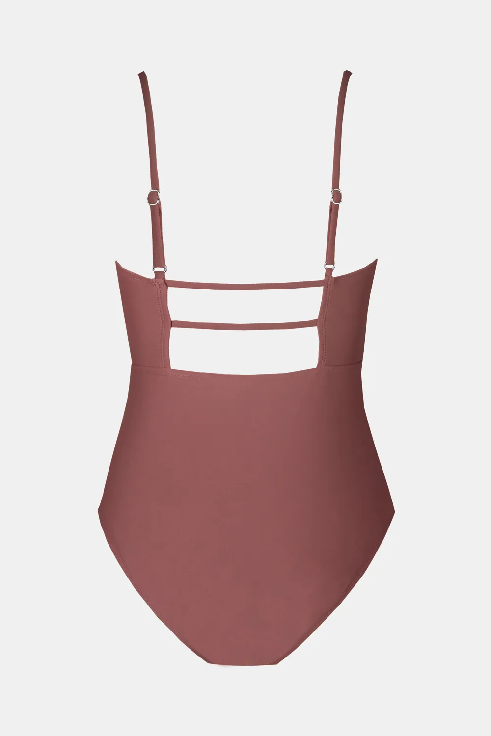 Sandy Shirred Strappy Cutout Long Torso One Piece Swimsuit