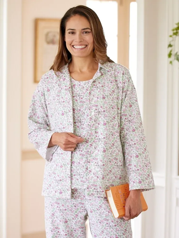 Women's Portuguese Flannel 3-Piece Pajama Set