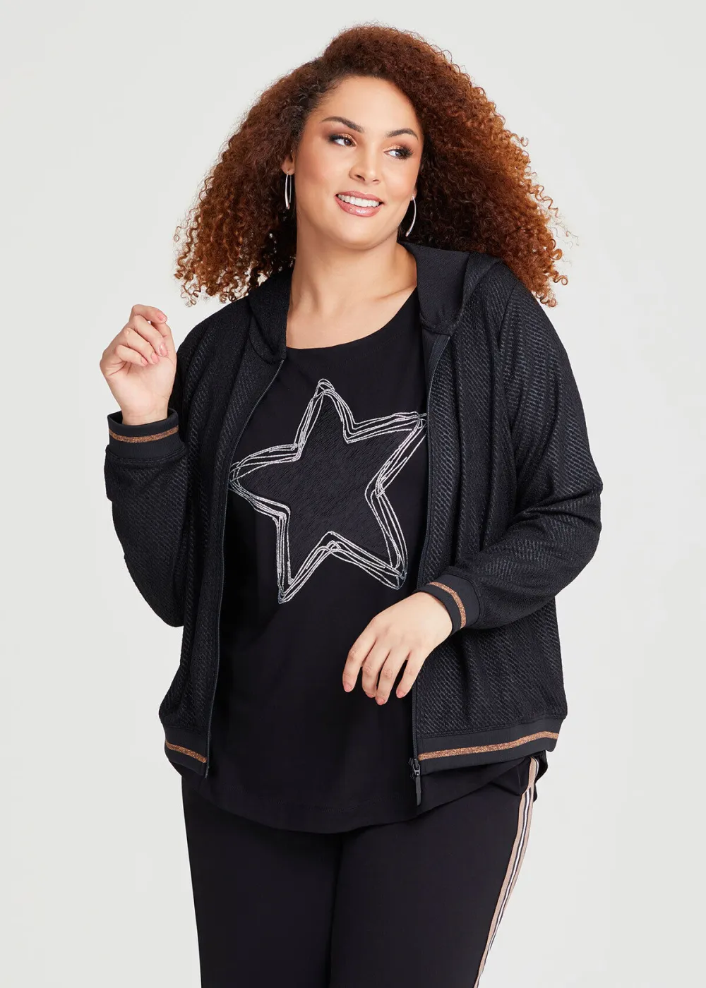 Texture Play Zip Jacket