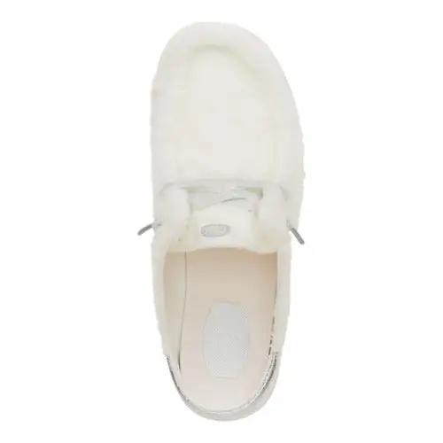 Wendy Slip Fuzzy Bridal - White/Silver