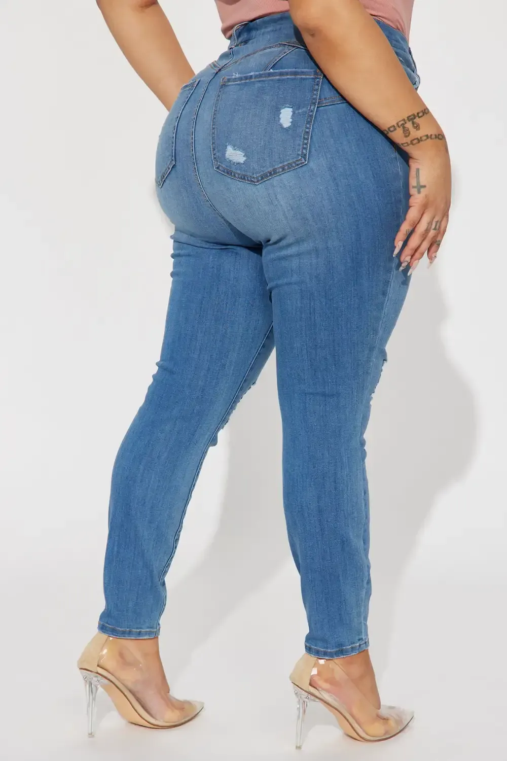 Move It High Stretch Curvy Skinny Jean - Light Wash