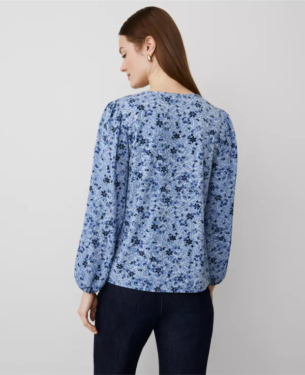 Floral Cowl Neck Top