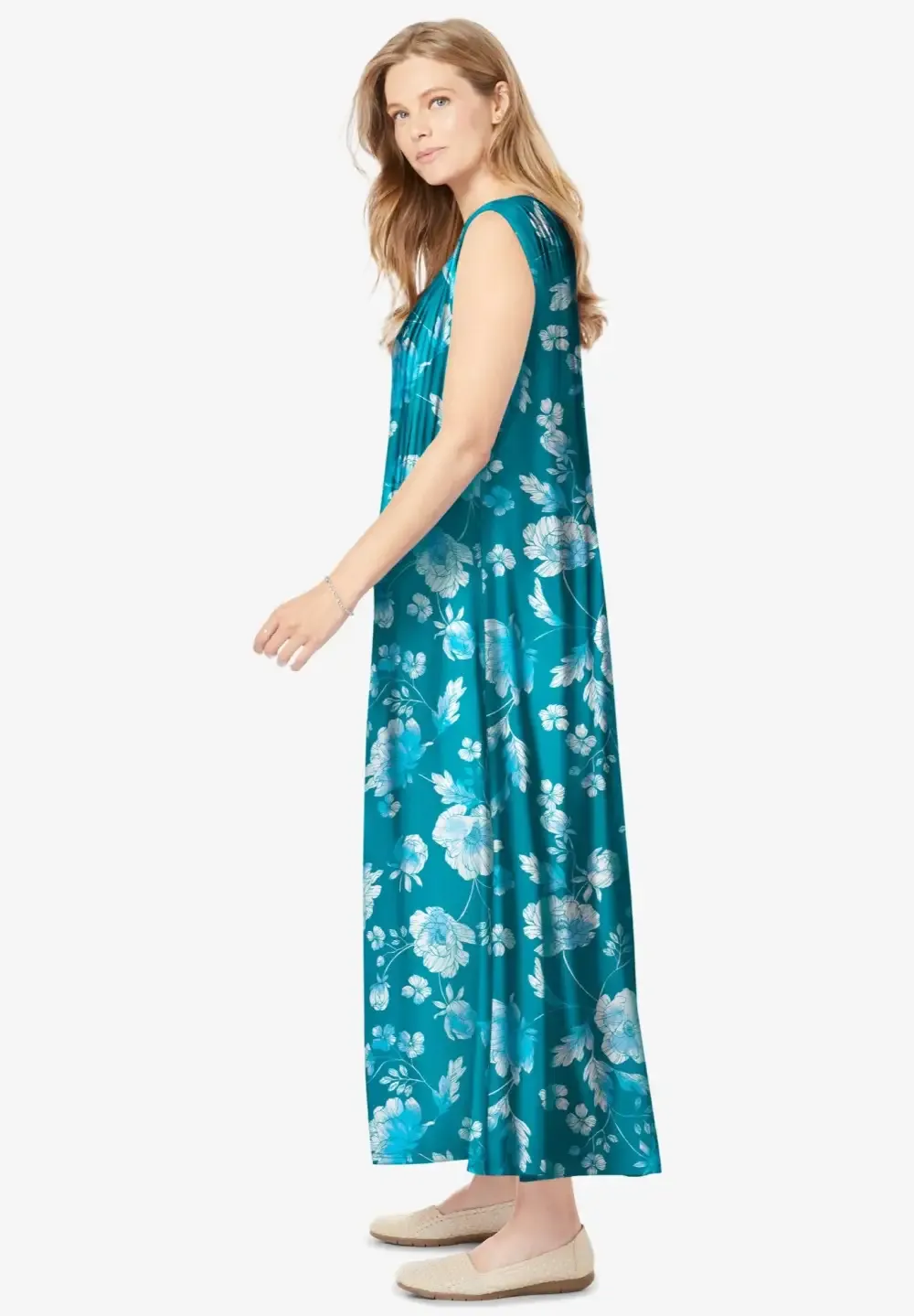 Pintucked Sleeveless Dress
