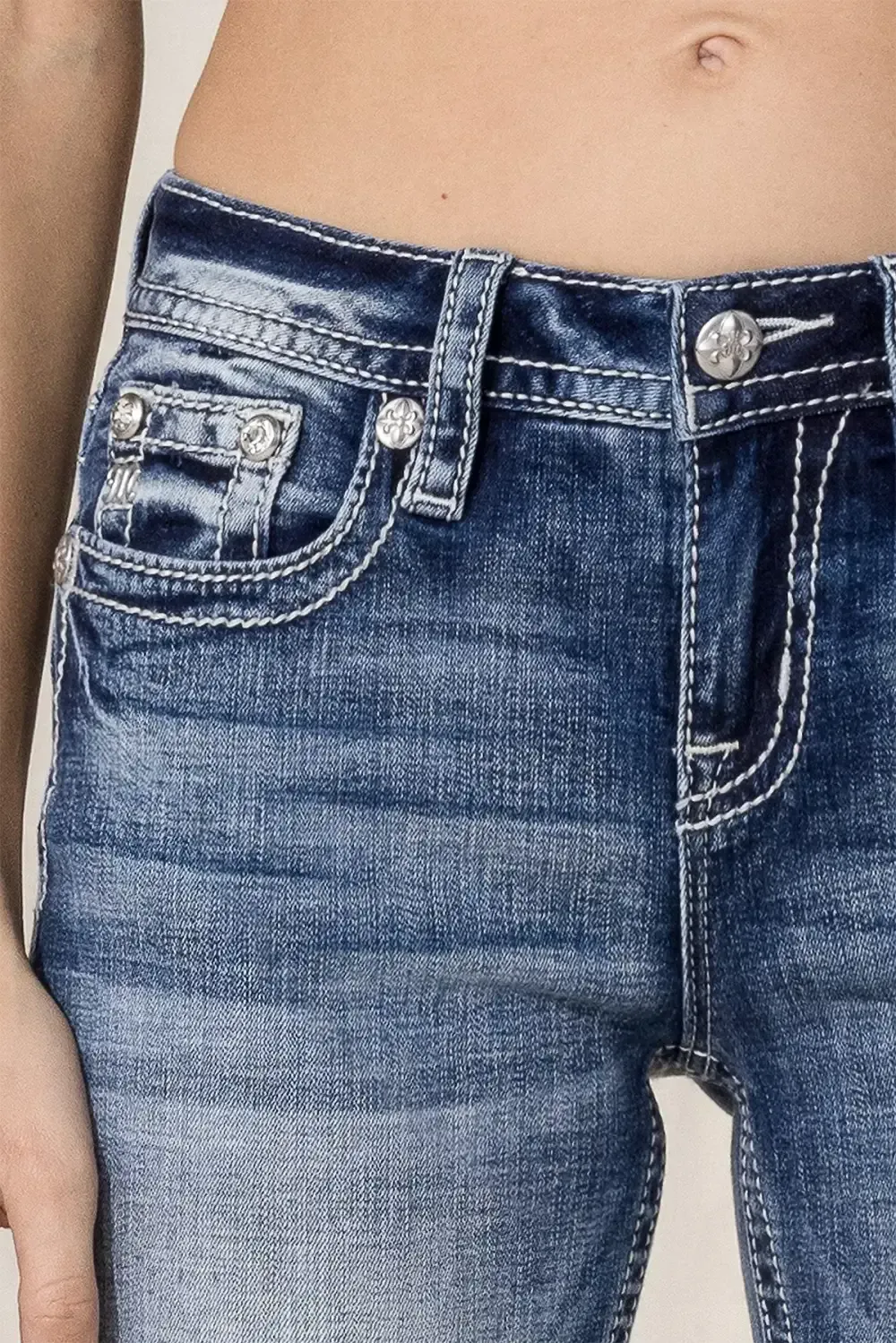 Modern Blowout Logo Skinny Jeans