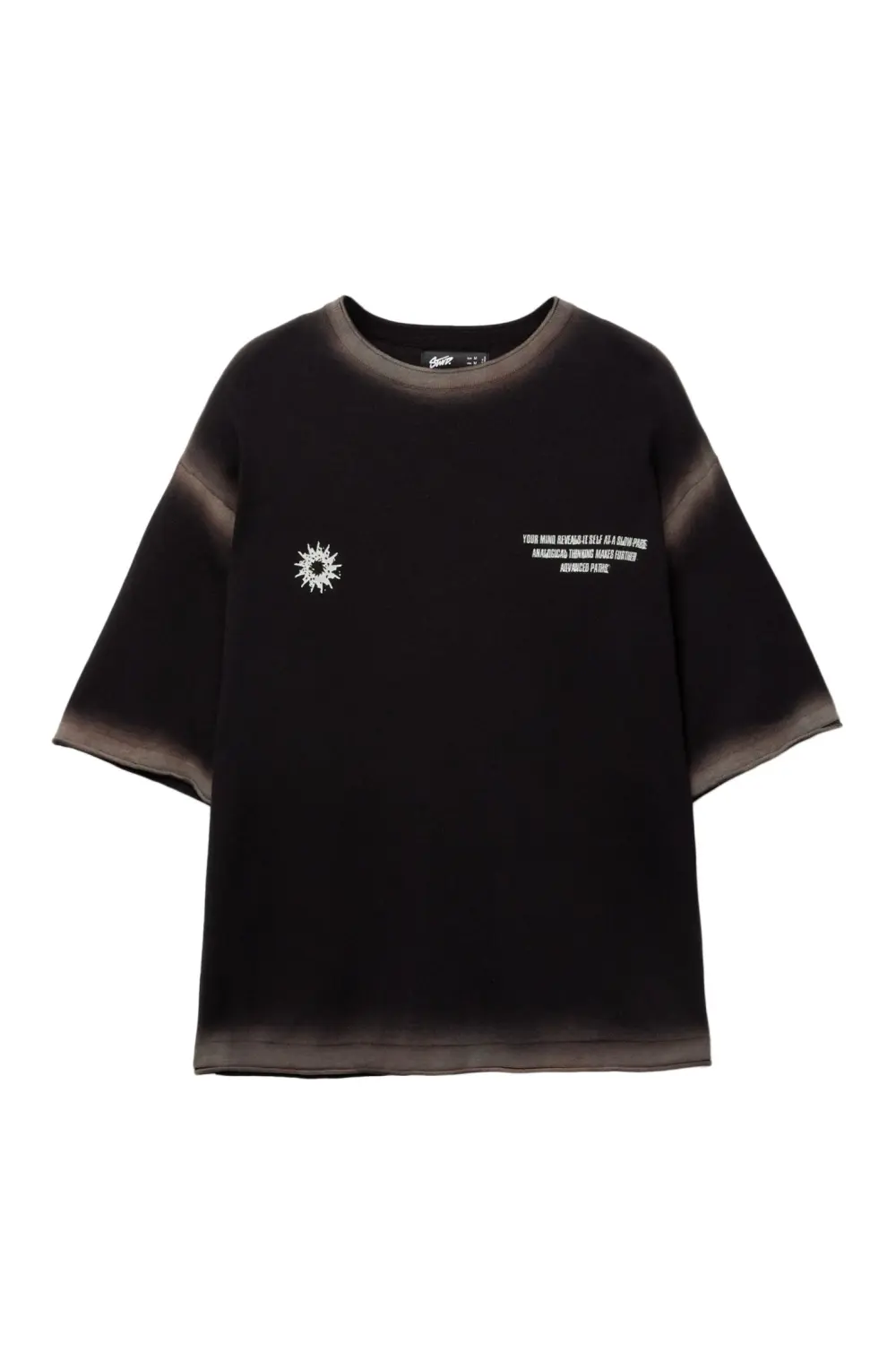 Knit T-shirt with faded edges