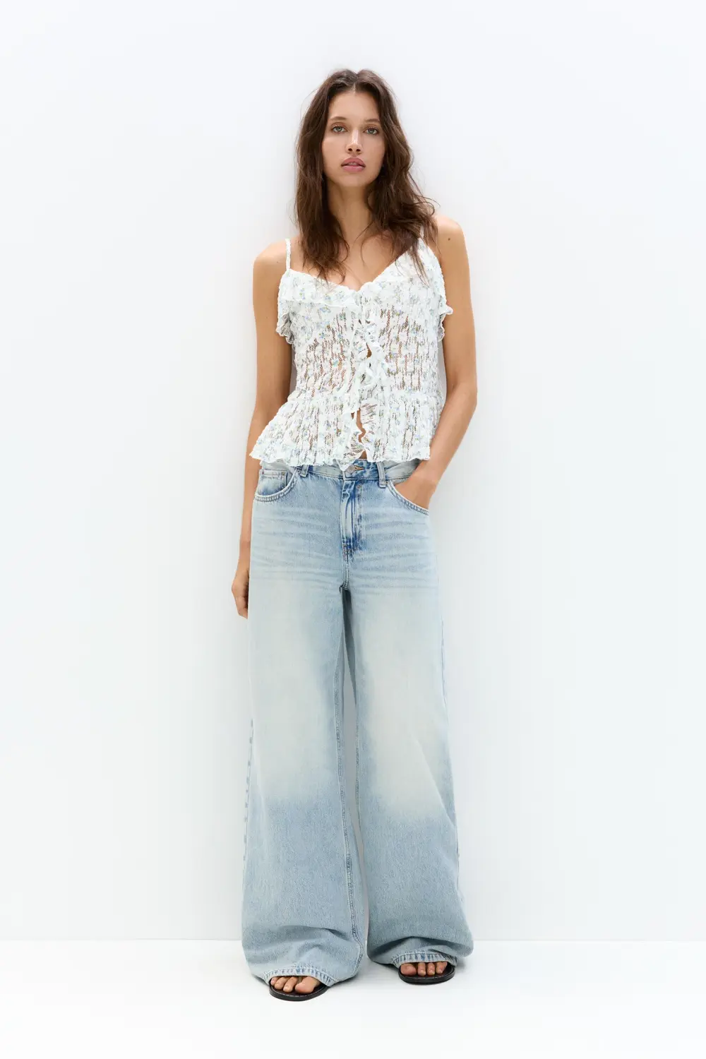 Floral lace top