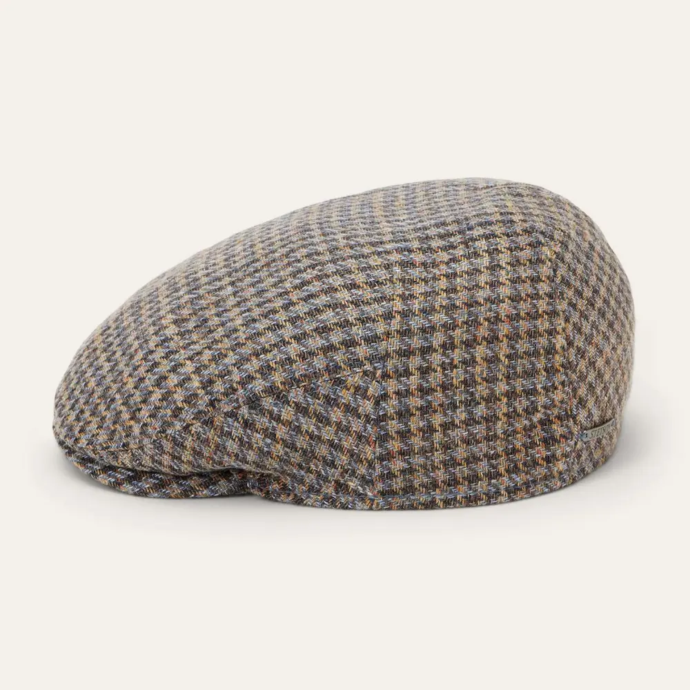 Linen/Cotton Houndstooth Driver Cap