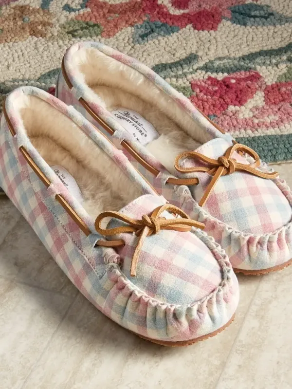 Women's Plaid Cabin Moccasins