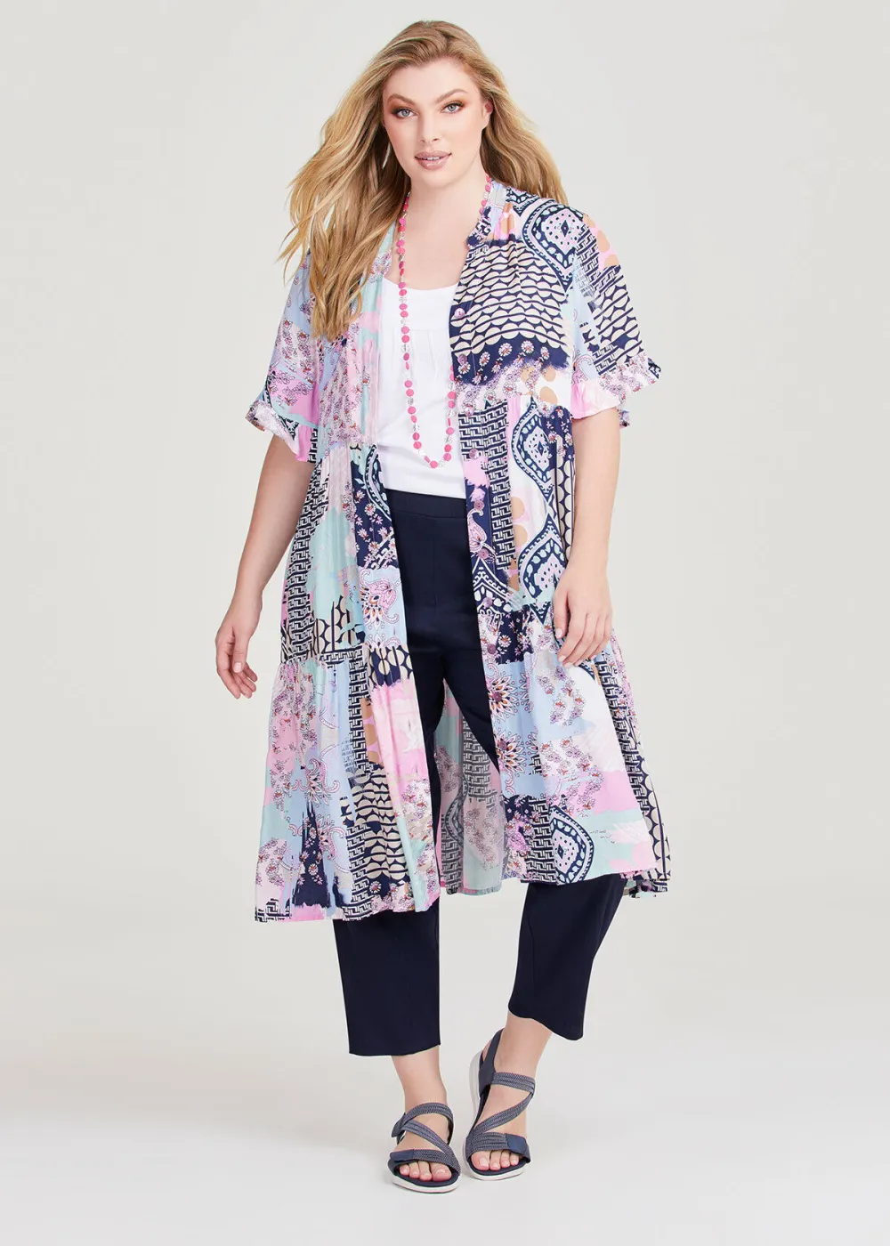 Sky Natural Tier Shirt Dress