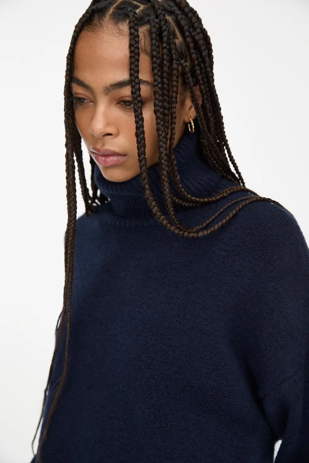 Jersey cuello alto soft touch