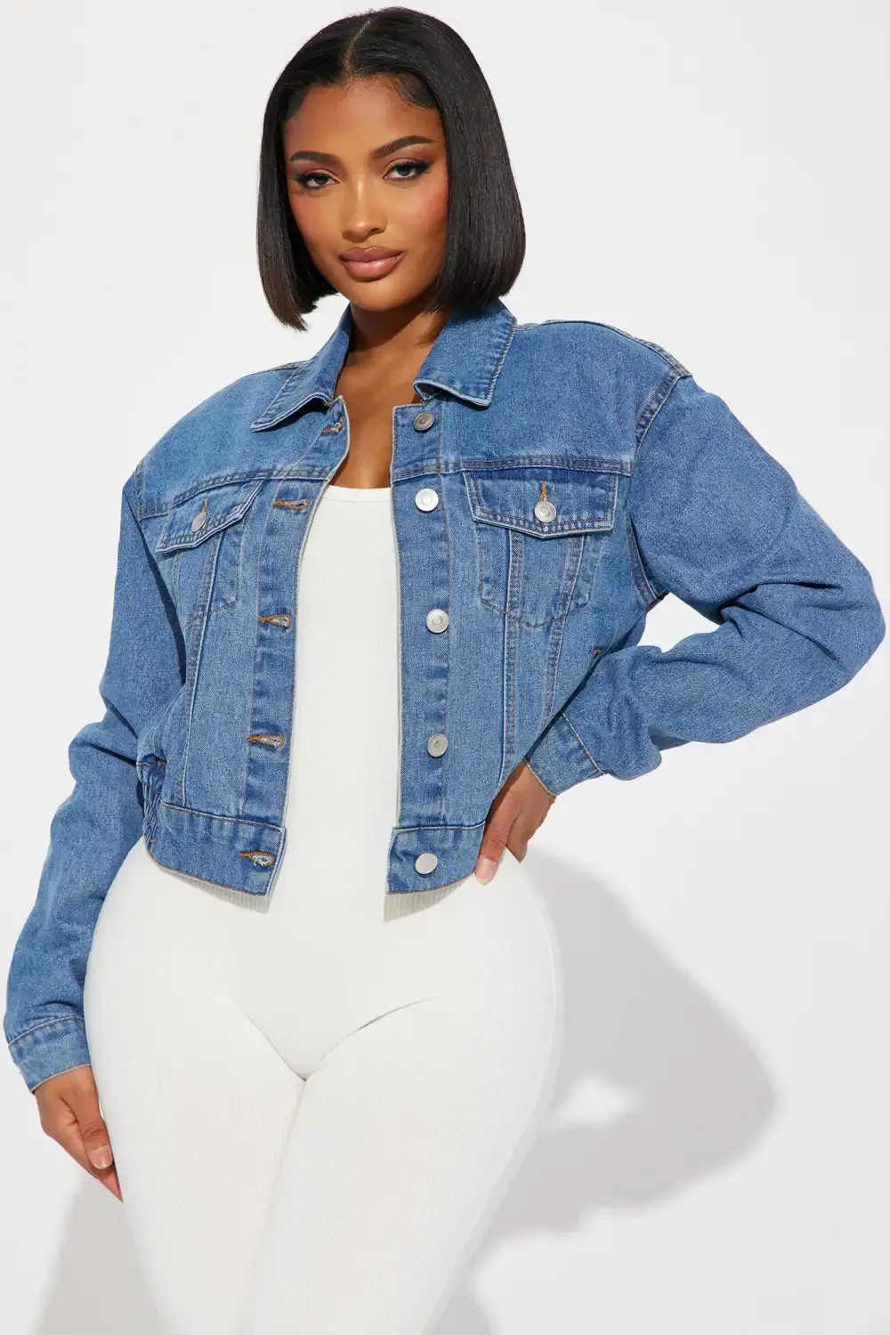 Just For You Denim Jacket - Medium Wash