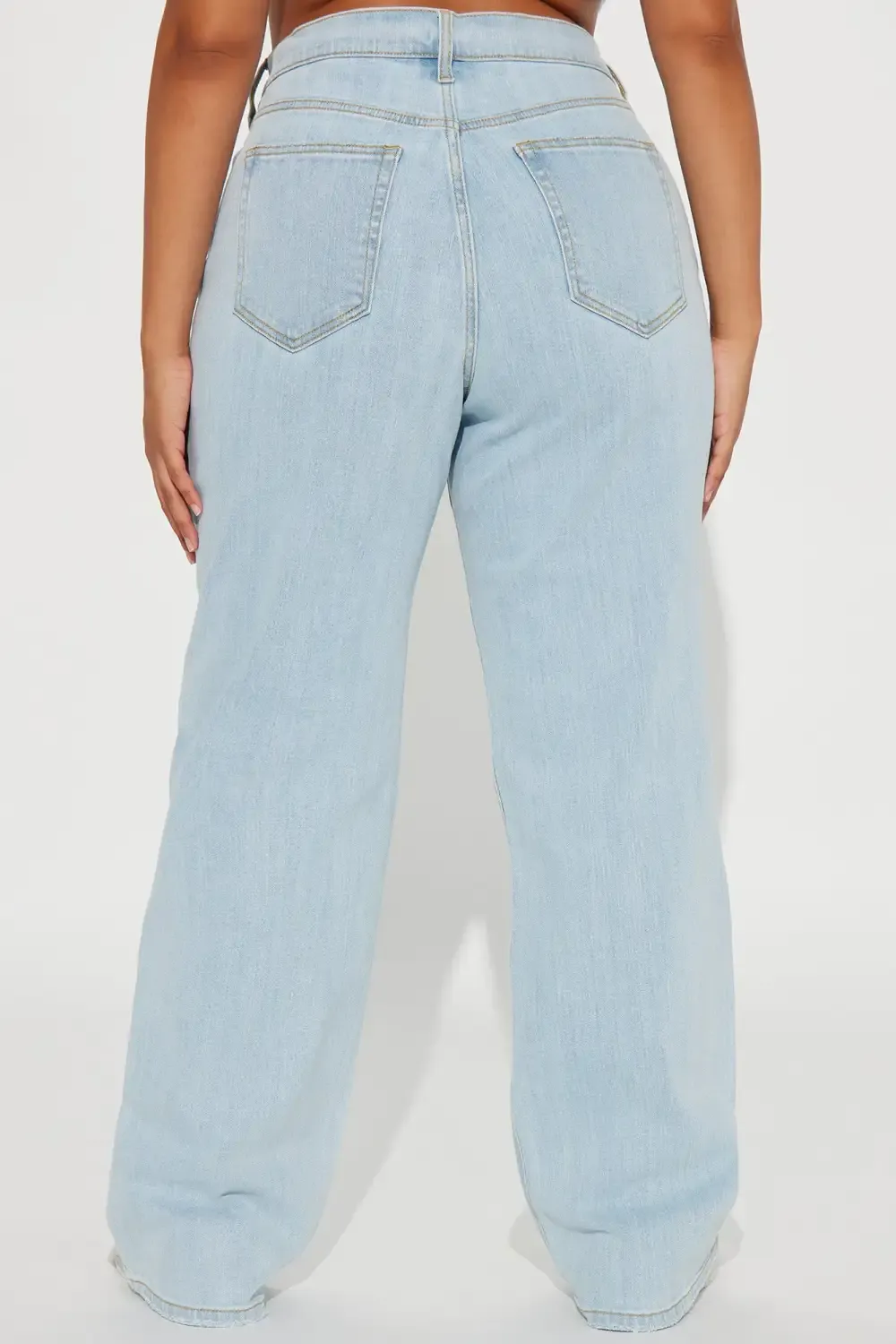 Be Authentic Slouchy Stretch Straight Leg Jeans - Light Wash