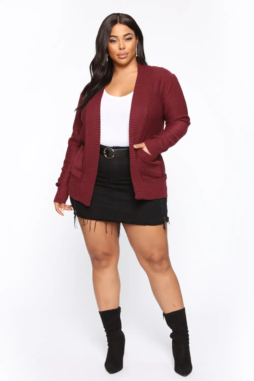 Moments After Cardigan - Burgundy