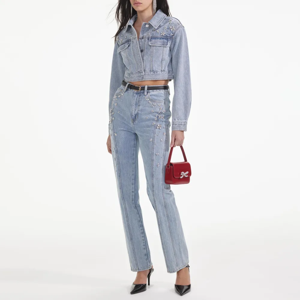 Crystal Embellished Denim Jacket