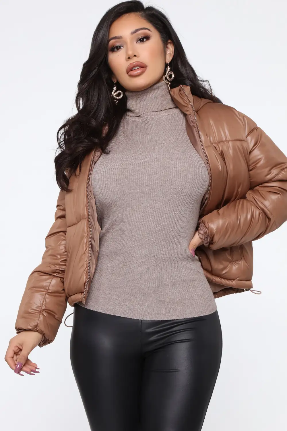 Don't Rain On My Puffer Jacket - Camel