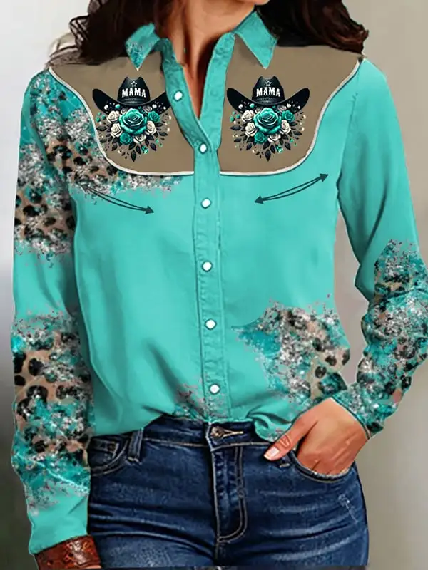 Women's Western Print Shirt