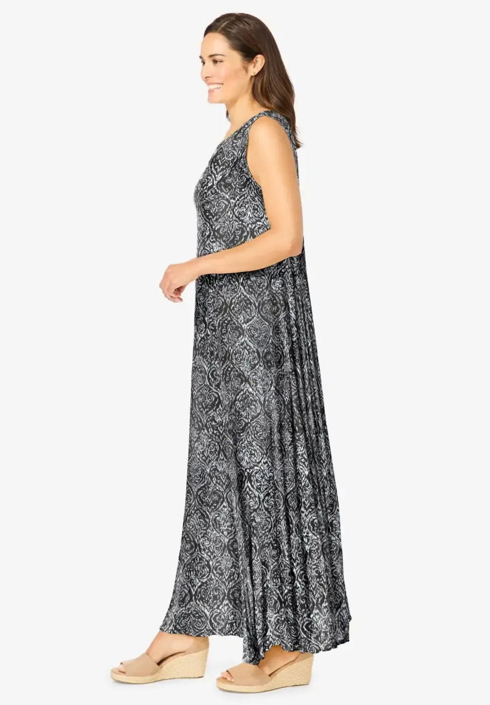 Sleeveless Crinkle Dress