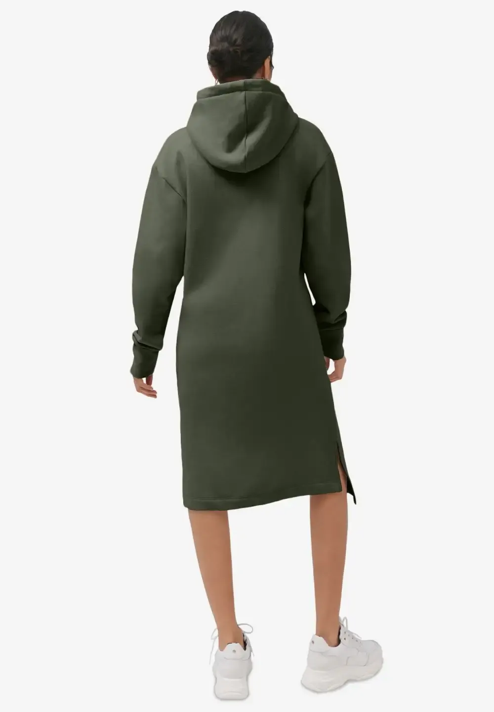 French Terry Hooded Sweatshirt Dress